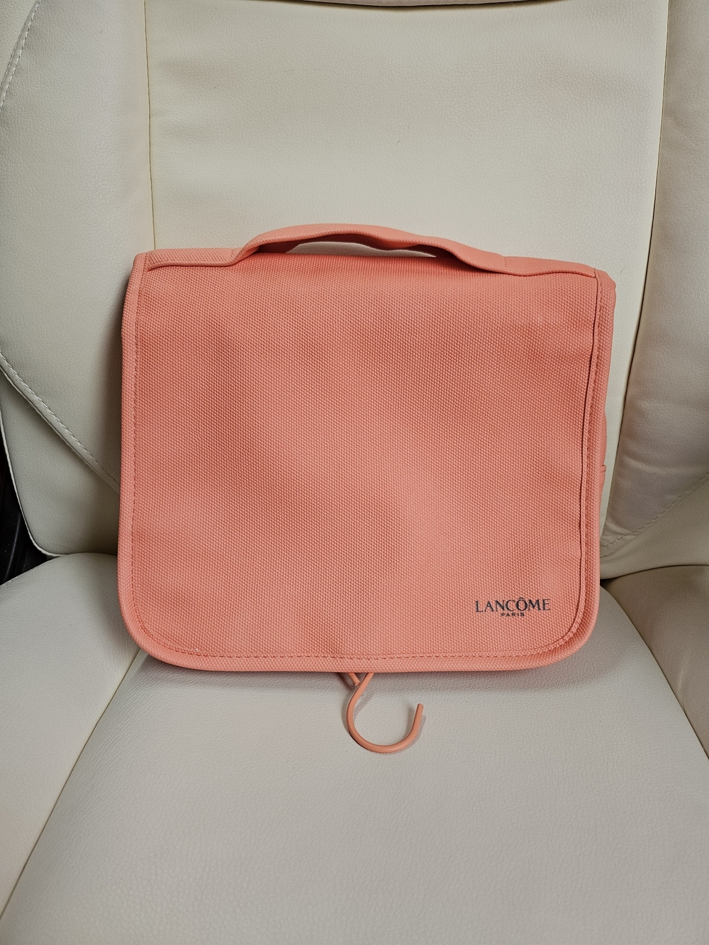 Lancome Coral Pink Hanging Cosmetic Bag